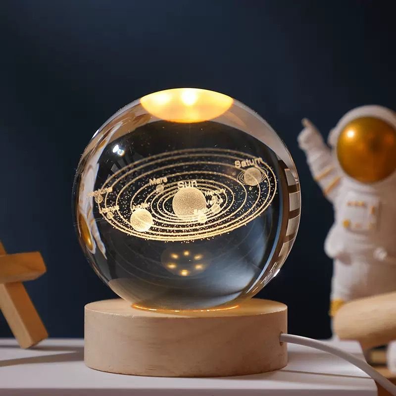 3D Galaxy Crystal Ball LED Night Light