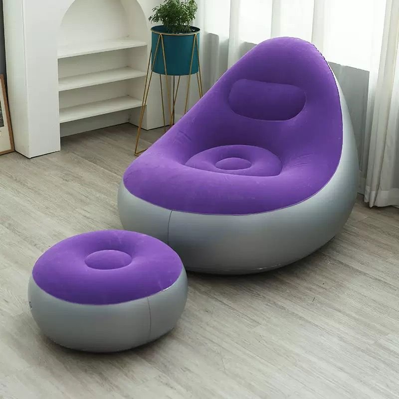 Luxury Inflatable Lounge Chair & Ottoman Set