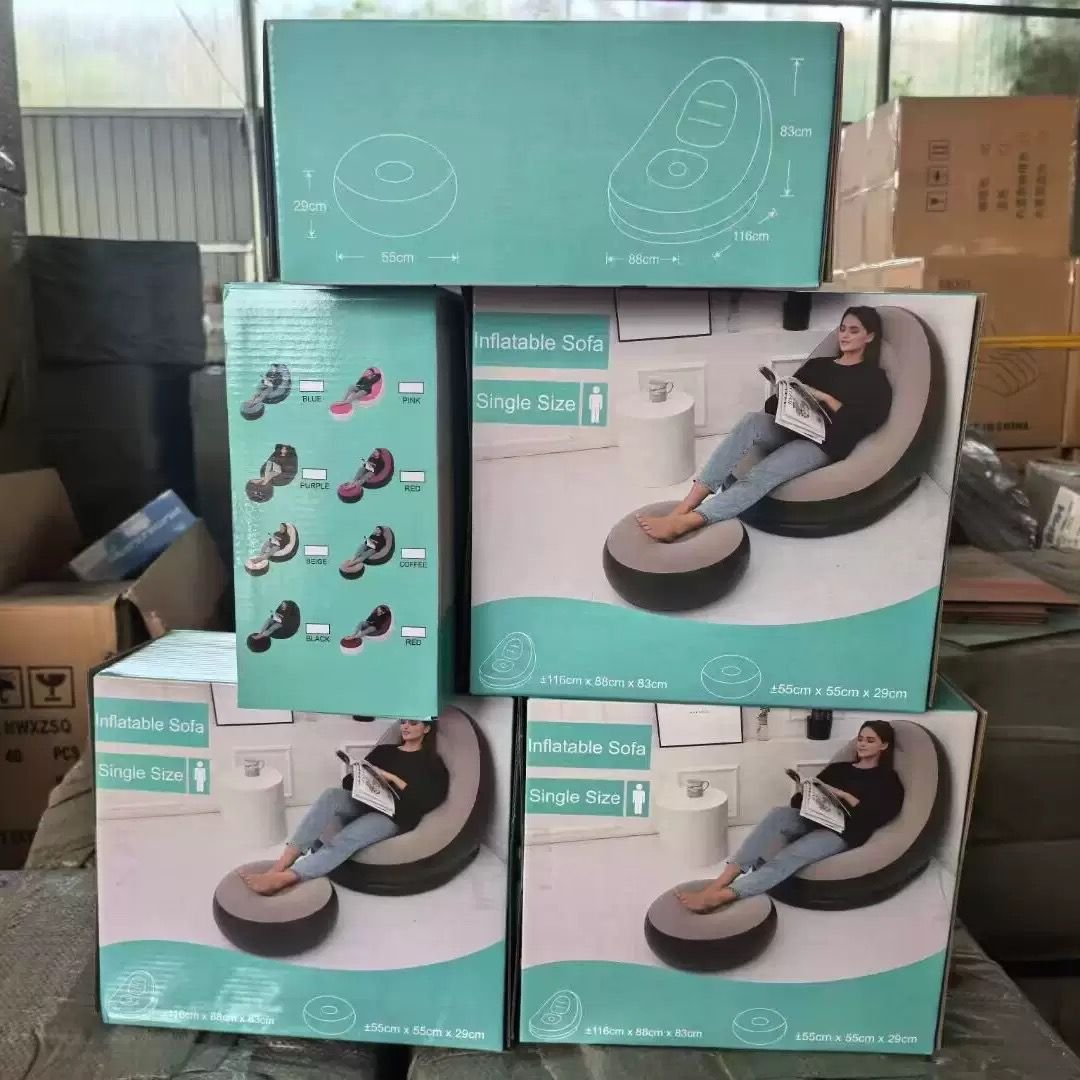 Luxury Inflatable Lounge Chair & Ottoman Set